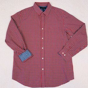 Banana Republic Men's Soft Wash Standard Fit Long Sleeve  Plaid Shirt Size L